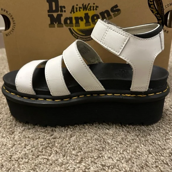Dr. Martens Women’s Black and White Sandals - Picture 2 of 7